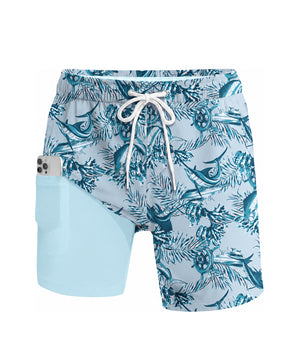 Men's 5" 2-in-1 Swim Trunks with Compression Liner FP03