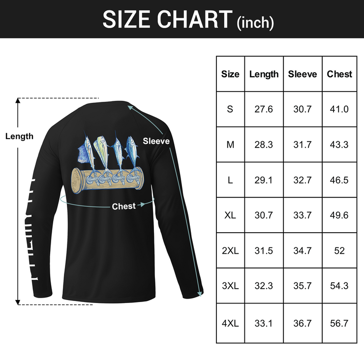 Mens Fishing Shirts Long Sleeve UPF 50+