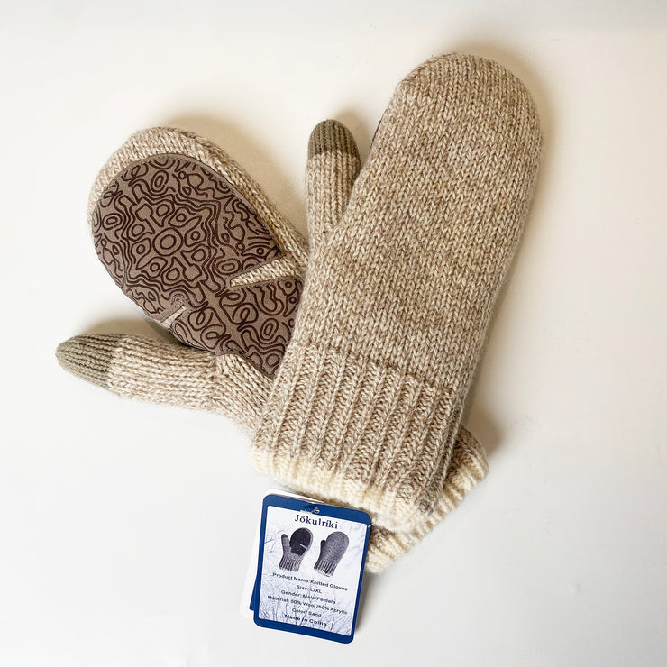 Jökulríki Rag Mittens for Men Knitted Gloves