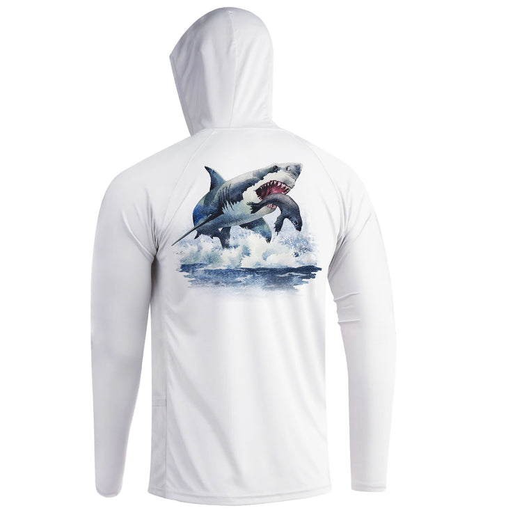 Long Sleeve Hoody Shirts UPF 50+ (Shark)