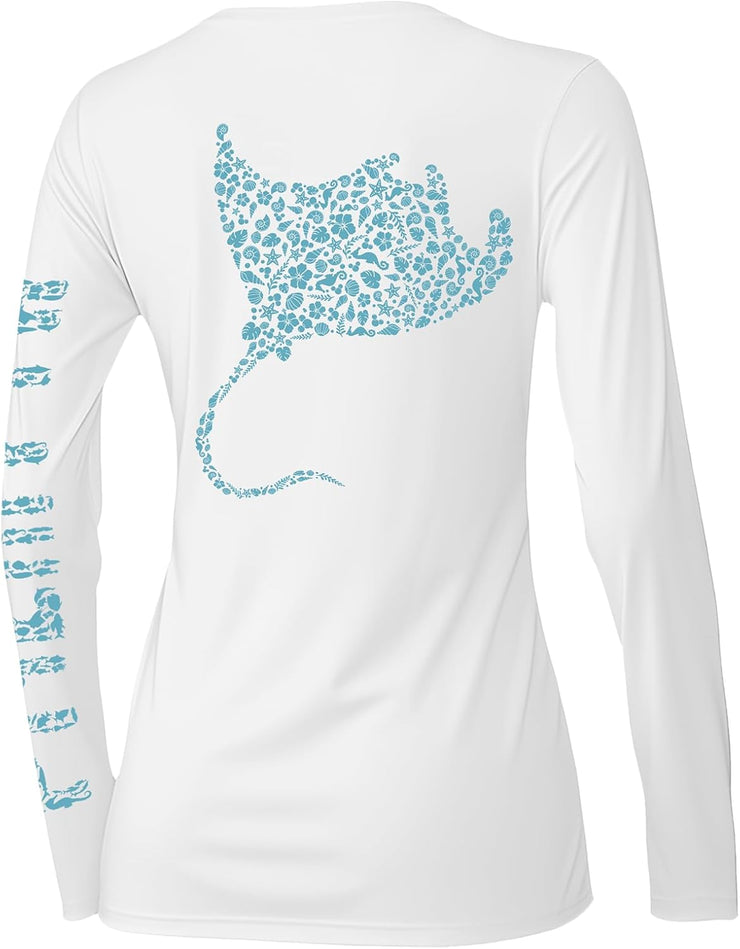 Palmyth Womens Fishing Shirt UPF 50 Sun Protection Long Sleeve T-Shirt