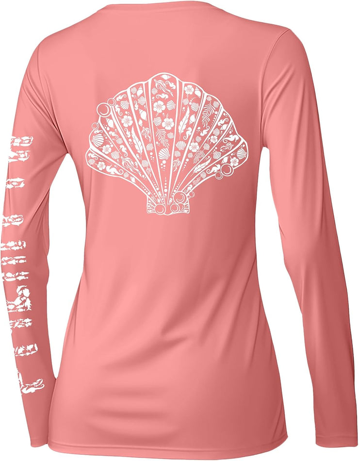 Palmyth Womens Fishing Shirt UPF 50 Sun Protection Long Sleeve T-Shirt