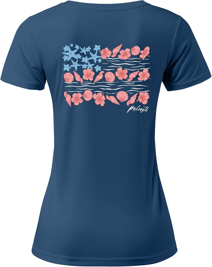 Palmyth Fishing Shirts for Women UPF 50+ Sun Protection Short Sleeve Lightweight Quick-Dry T-Shirt