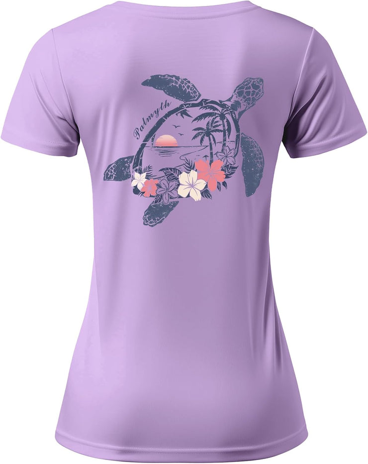 Palmyth Fishing Shirts for Women UPF 50+ Sun Protection Short Sleeve Lightweight Quick-Dry T-Shirt