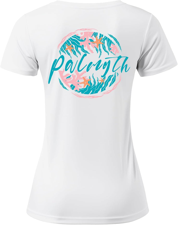Palmyth Fishing Shirts for Women UPF 50+ Sun Protection Short Sleeve Lightweight Quick-Dry T-Shirt