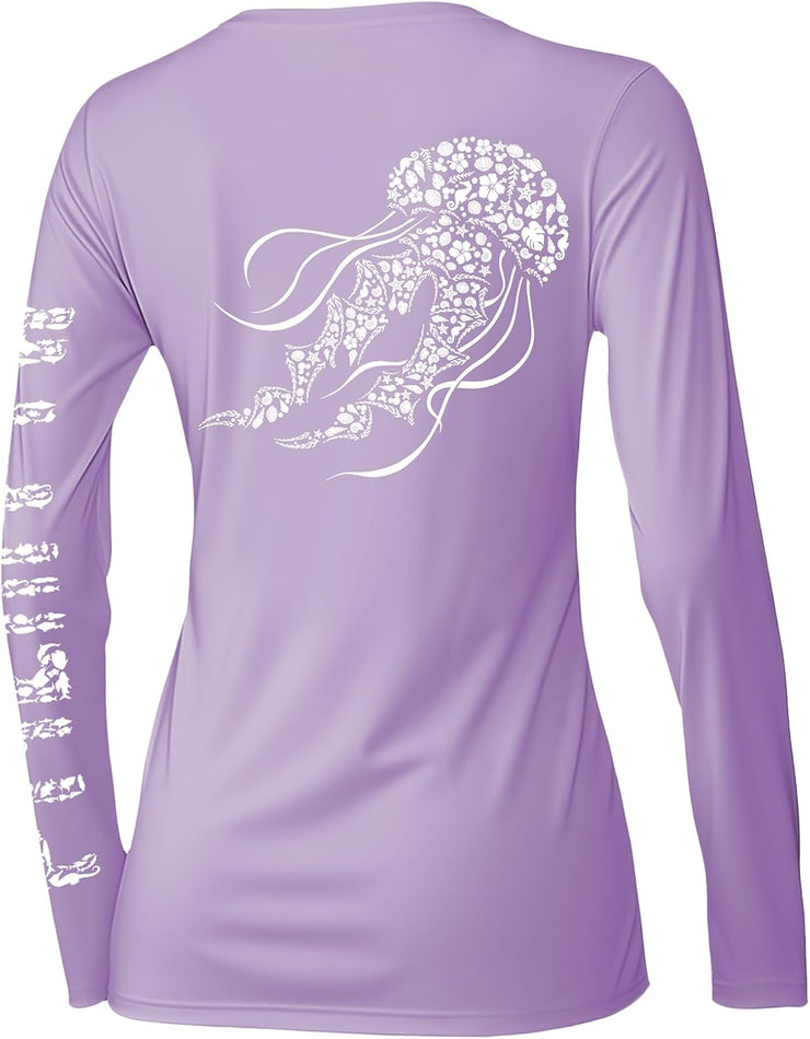 Palmyth Womens Fishing Shirt UPF 50 Sun Protection Long Sleeve T-Shirt