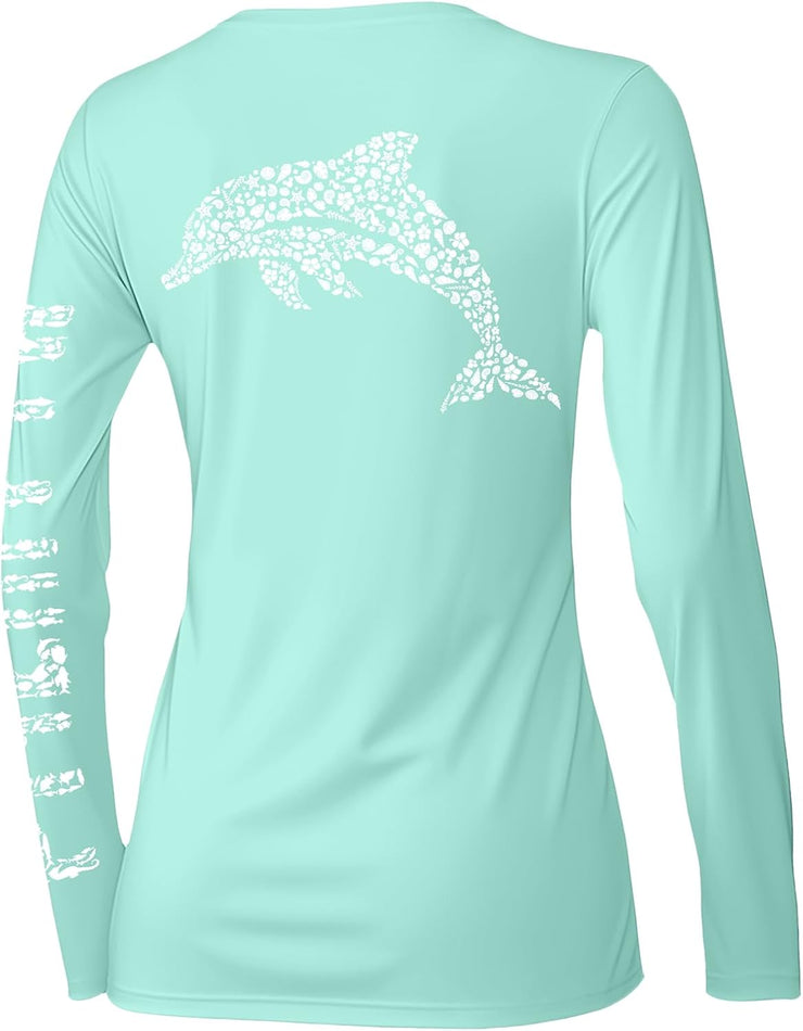 Palmyth Womens Fishing Shirt UPF 50 Sun Protection Long Sleeve T-Shirt