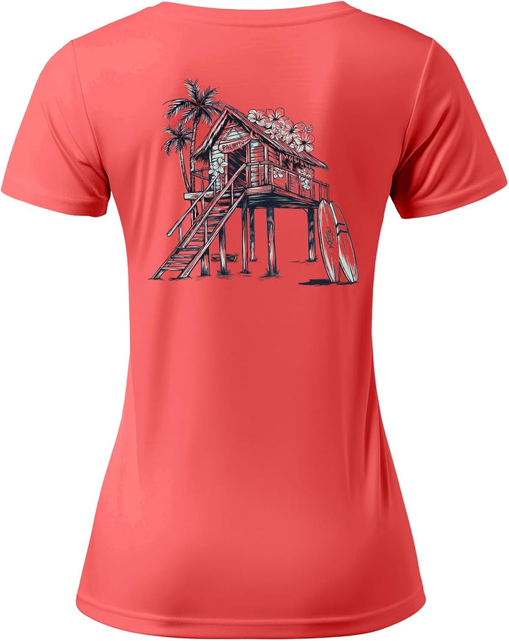 Palmyth Fishing Shirts for Women UPF 50+ Sun Protection Short Sleeve Lightweight Quick-Dry T-Shirt