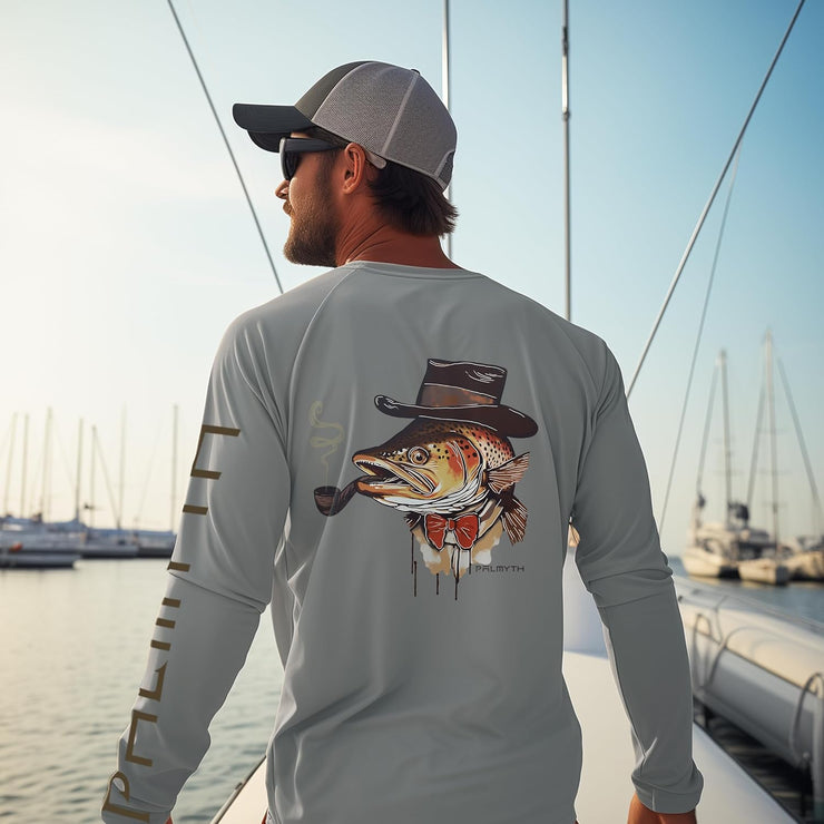 Palmyth Fishing Shirts for Men Long Sleeve UPF 50+ T Shirt Sun Protection Tee FS04
