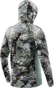 Palmyth Hunting Hoodie with Mask for Men Long Sleeve Sun Protection UV UPF 50+ Camo Fishing Shirts