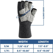 Wool Fingerless Fishing Gloves for Men & Women FG07