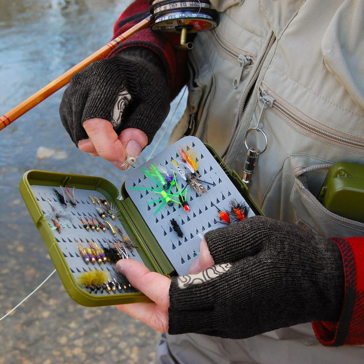 Wool Fingerless Fishing Gloves for Men & Women FG07