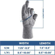 Wool Fishing Gloves 3-Cut Fingers Warm for Men and Women