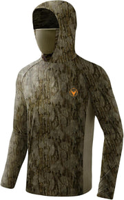 Palmyth Hunting Hoodie with Mask for Men Long Sleeve Sun Protection UV UPF 50+ Camo Fishing Shirts