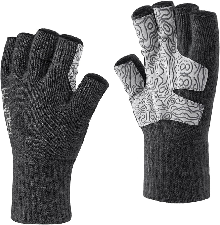 Wool Fingerless Fishing Gloves for Men & Women FG07
