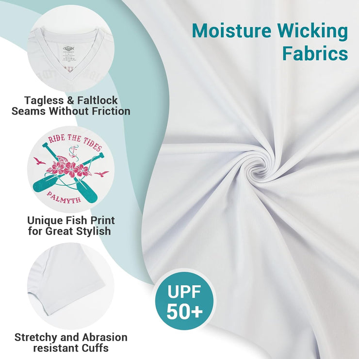 Palmyth Fishing Shirts for Women UPF 50+ Sun Protection Short Sleeve Lightweight Quick-Dry T-Shirt