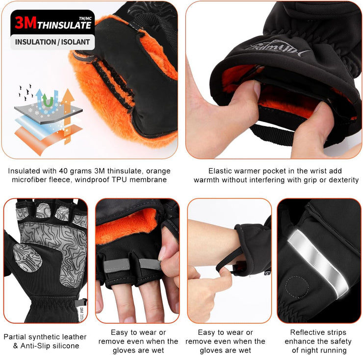 Convertible Mittens for Men or Women FG01