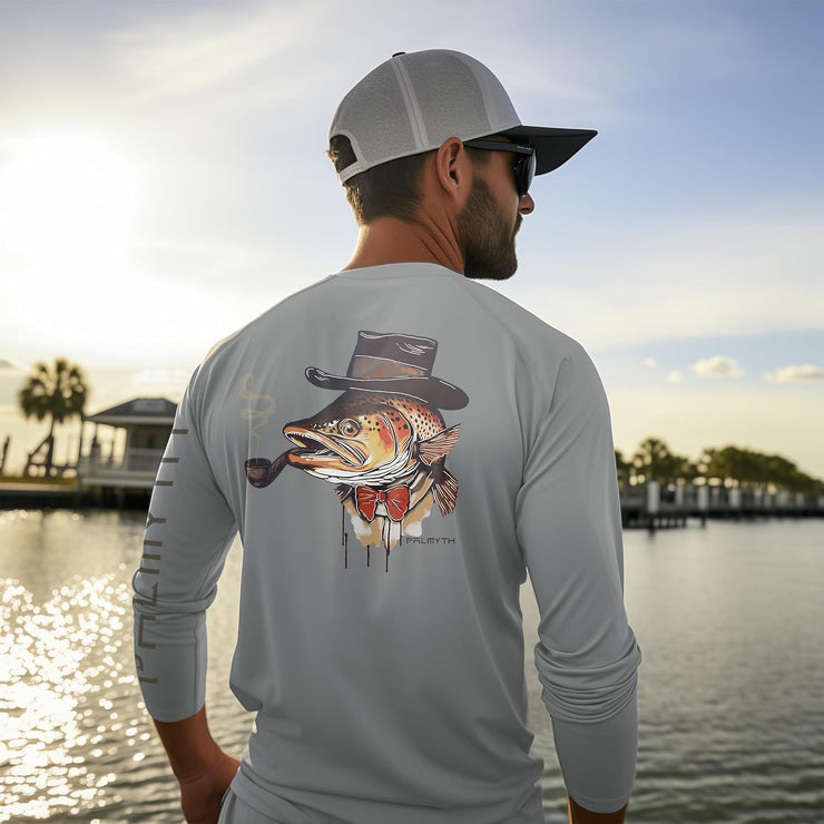 Palmyth Fishing Shirts for Men Long Sleeve UPF 50+ T Shirt Sun Protection Tee FS04