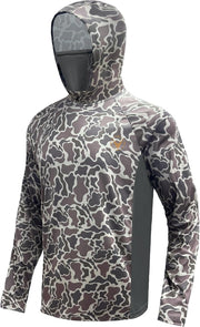 Palmyth Hunting Hoodie with Mask for Men Long Sleeve Sun Protection UV UPF 50+ Camo Fishing Shirts
