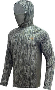 Palmyth Hunting Hoodie with Mask for Men Long Sleeve Sun Protection UV UPF 50+ Camo Fishing Shirts