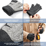 Wool Fingerless Fishing Gloves for Men & Women FG07