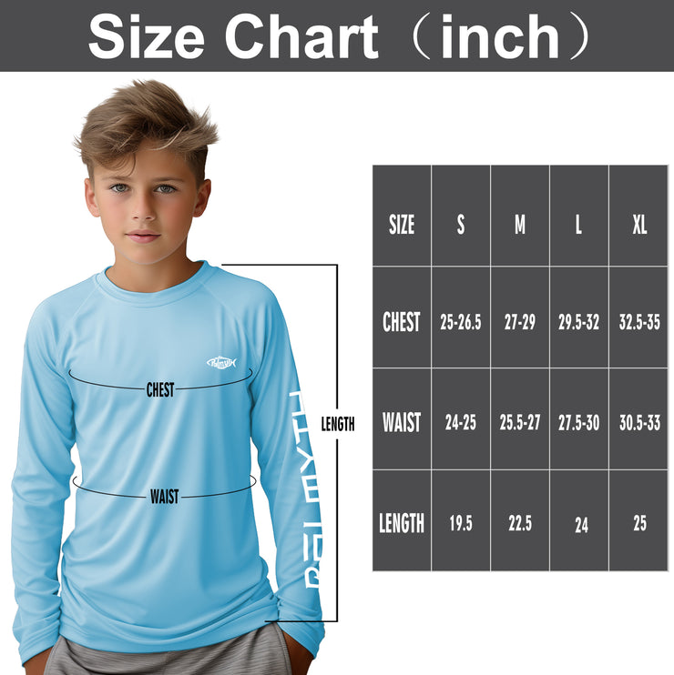 Youth Boys Long Sleeve Shirt UPF 50+