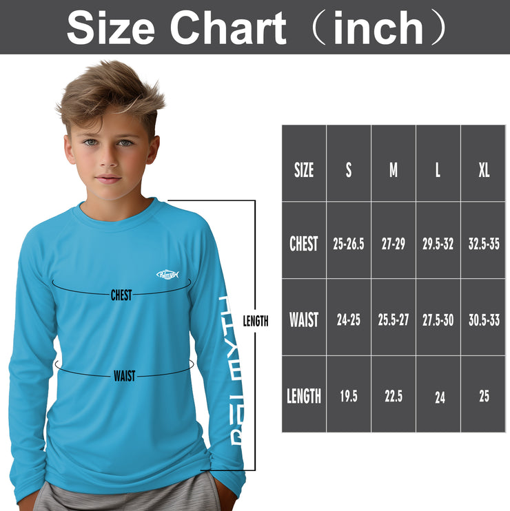 Youth Boys Long Sleeve Shirt UPF 50+