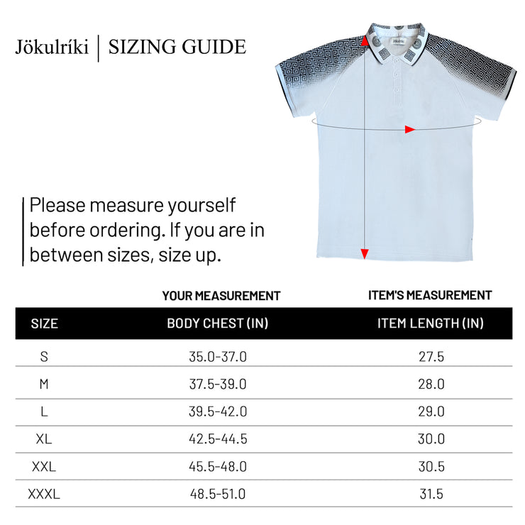 Jökulríki Print Polo T-shirt for Men